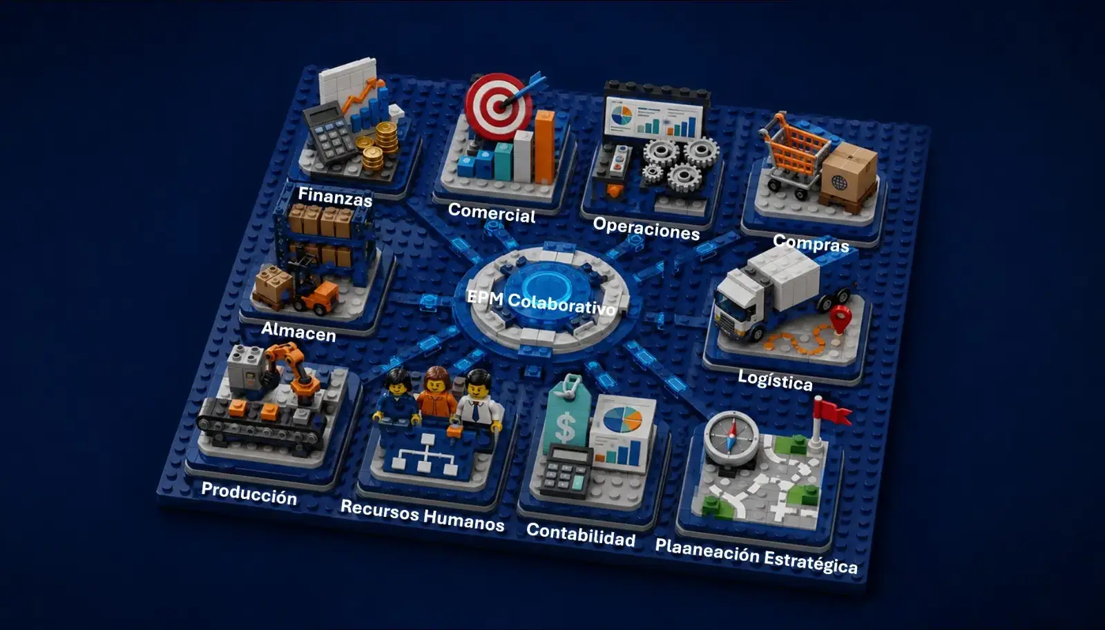 Representación visual de planeación empresarial integrada